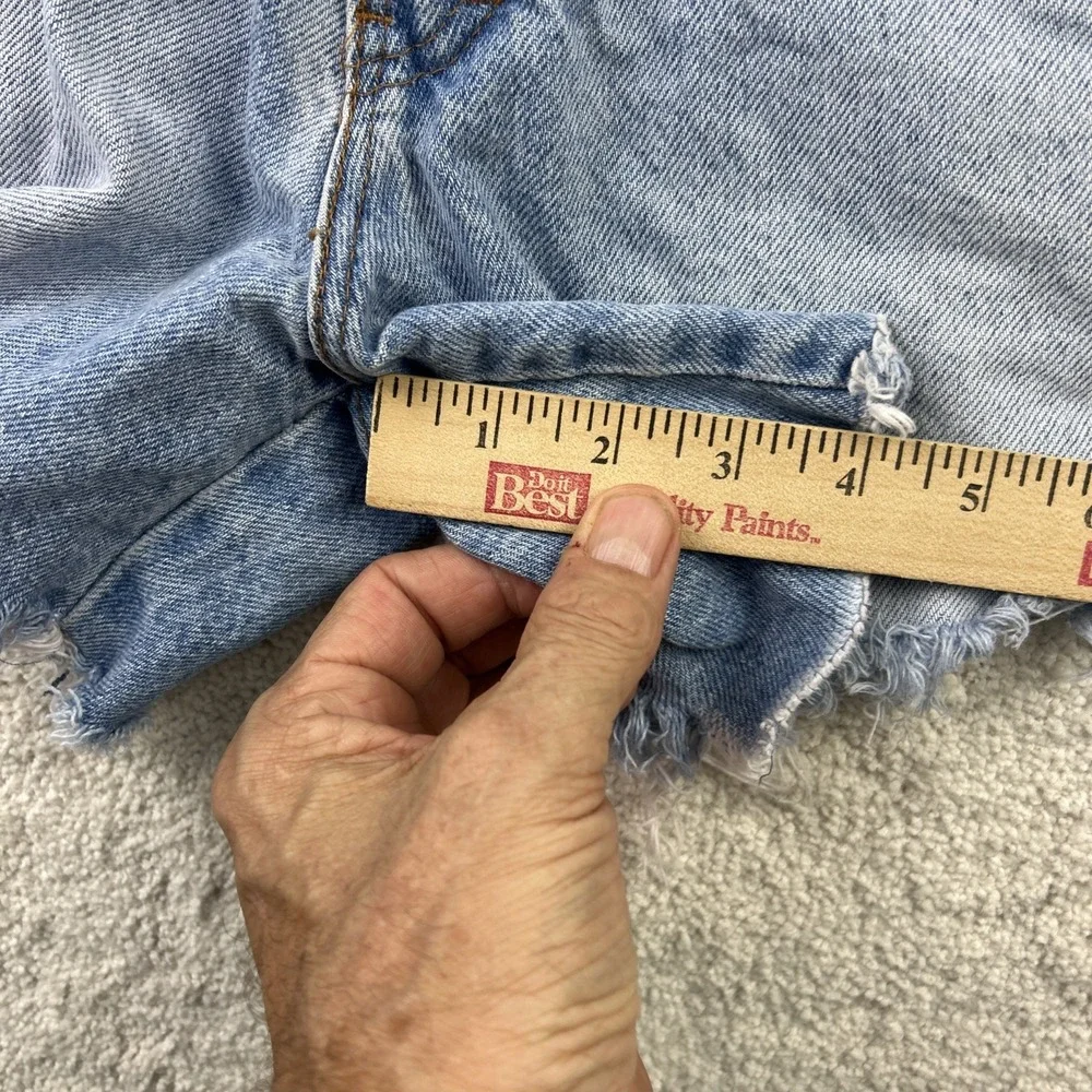 The London Jean Shorts Moda International Cut Offs High Waist Size 8 USA Vtg 80'